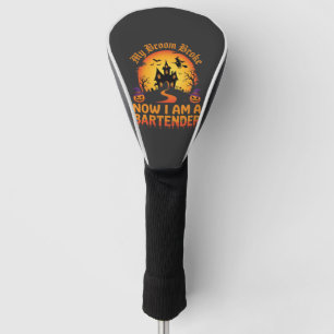Halloween Bartender Haunted House Witch Pumpkin De Golf Head Cover