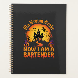 Halloween Bartender Haunted House Witch Pumpkin De Planner
