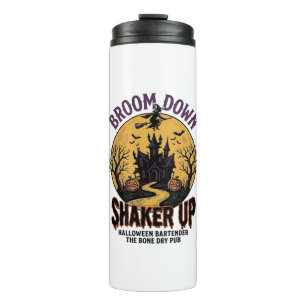 Halloween Bartender Shirt Haunted Tavern Witch Des Thermal Tumbler