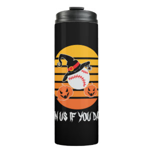 Halloween Baseball Halloween Witch Hat Pumpkin Thermal Tumbler