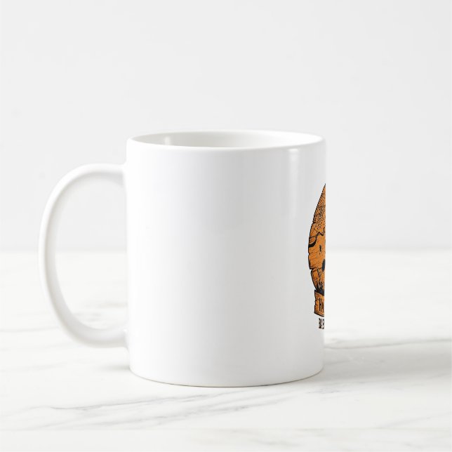 Halloween Baseball Maker Flying Witch Wooden Moon  Coffee Mug (Left)