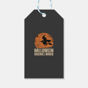 Halloween Baseball Maker Vintage Witch Graphic Gift Tags