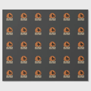 Halloween Baseball Maker Vintage Witch Graphic Wrapping Paper