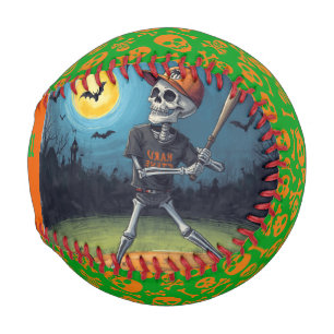 Halloween Baseball, Skeleton,Grave Ball League