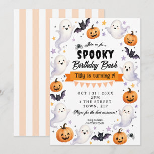 Halloween bash birthday party invitation
