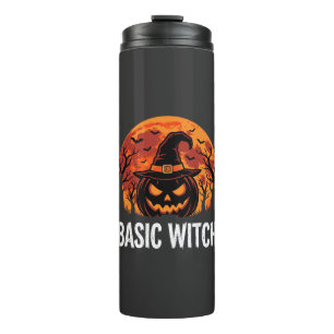 Halloween Basic Witch Pumpkin Moon Graphic Thermal Tumbler