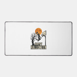 Halloween Basketball Happy Halloween Vintage Sport Desk Mat