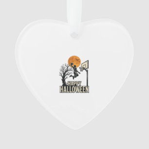 Halloween Basketball Happy Halloween Vintage Sport Ornament
