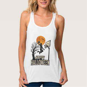 Halloween Basketball Happy Halloween Vintage Sport Singlet