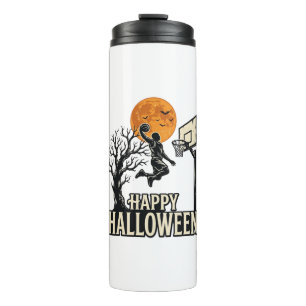 Halloween Basketball Happy Halloween Vintage Sport Thermal Tumbler