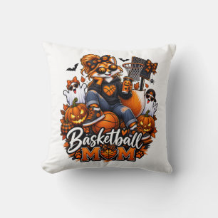 Halloween Basketball Mum Fox – Spooky Hoops Mum Cushion