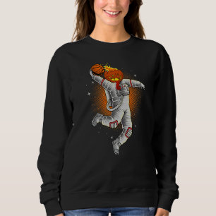 Halloween Basketball Player Astronaut Pumpkin Jack Sweatshirt