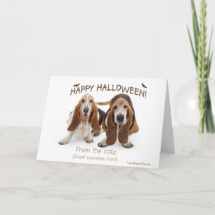 halloween basset card