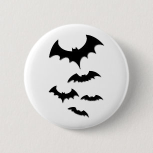 halloween bat 6 cm round badge