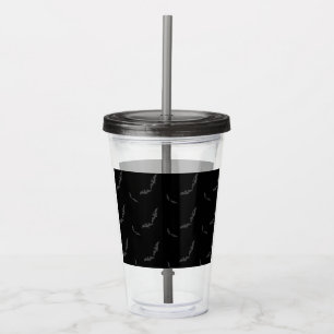 Halloween/bat acrylic tumbler