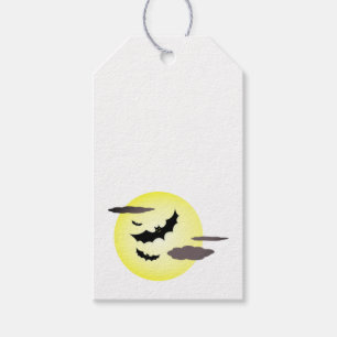 Halloween Bat and Full Moon Gift Tag