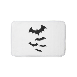 halloween bat bath mat