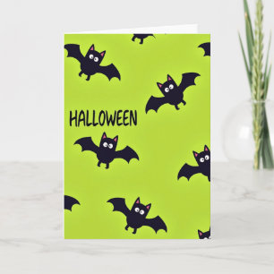 Halloween Bat Flight Card