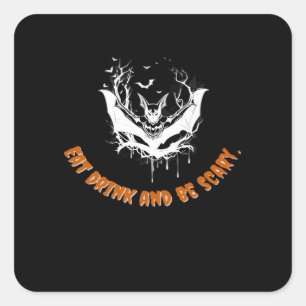 Halloween Bat Hanging For The Essential Square Sticker