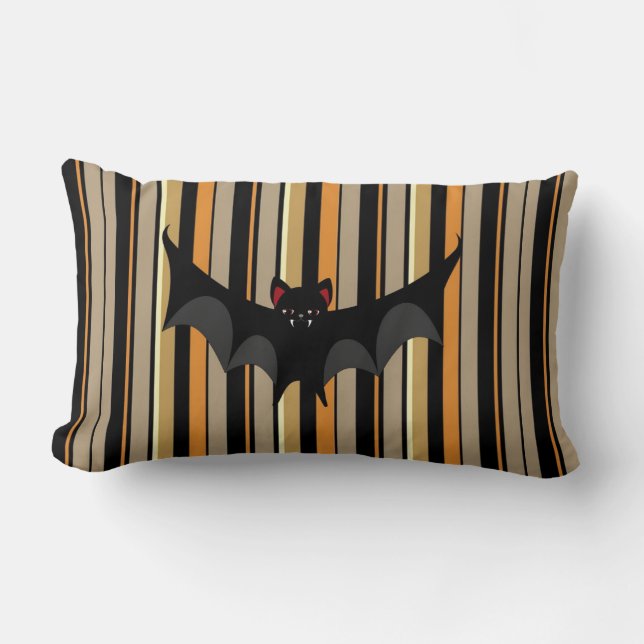 Halloween Bat Lumbar Cushion (Front)