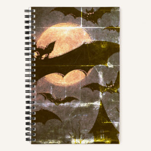 Halloween Bat Moon Notebook