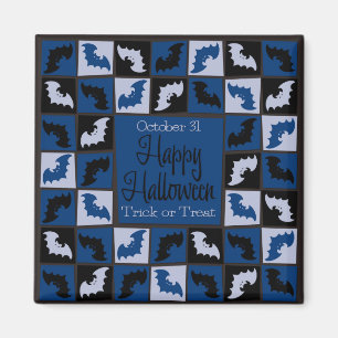 Halloween bat mosaic magnet