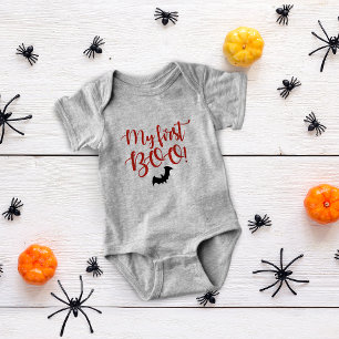 Halloween Bat My First Boo! Baby Bodysuit