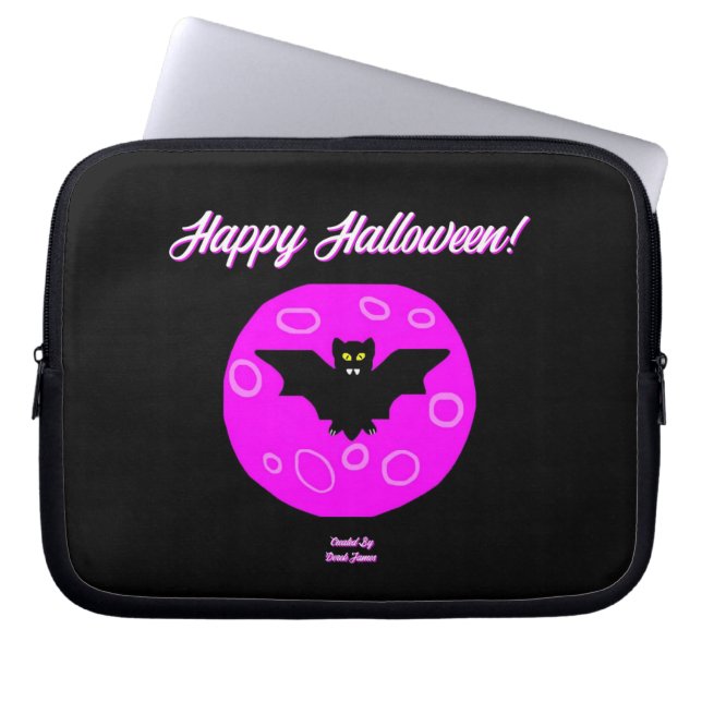 Halloween Bat Neoprene Laptop Sleeve (Front)