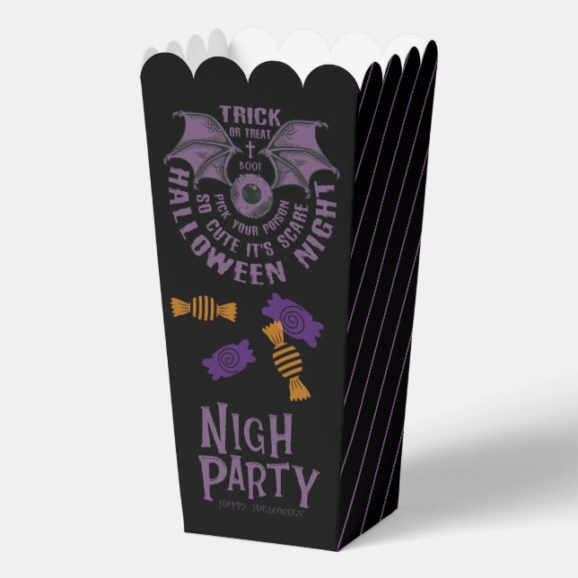 Halloween Bat Popcorn Box – Trick or Treat (Front)