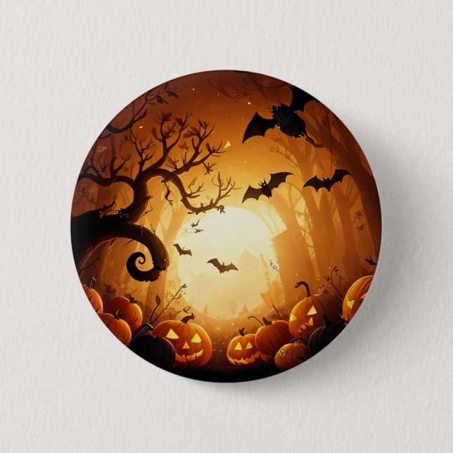 Halloween/Bat/Pumpkin/Fall  6 Cm Round Badge (Front)