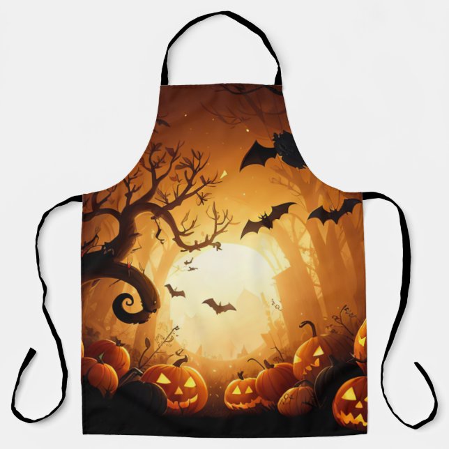 Halloween/Bat/Pumpkin/Fall  Apron (Front)