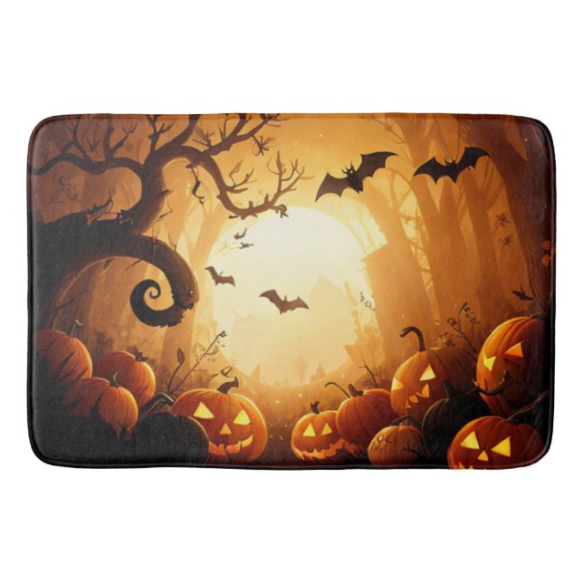 Halloween/Bat/Pumpkin/Fall  Bath Mat (Front)