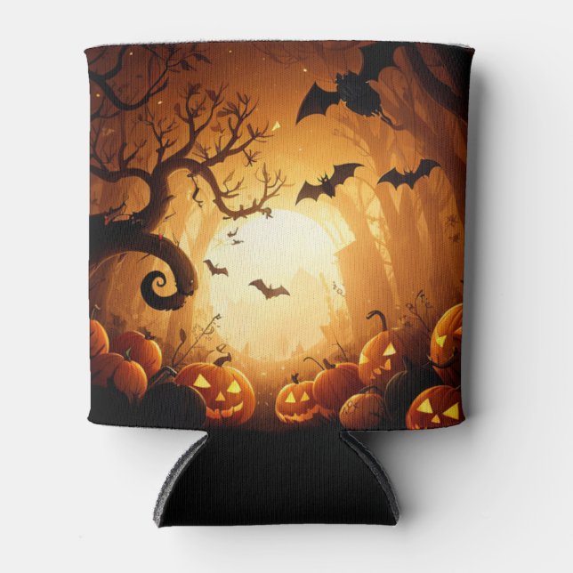 Halloween/Bat/Pumpkin/Fall  Can Cooler (Front)