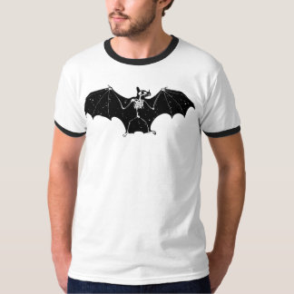 Halloween bat skeleton tshirt