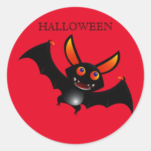 Halloween bat stickers! classic round sticker