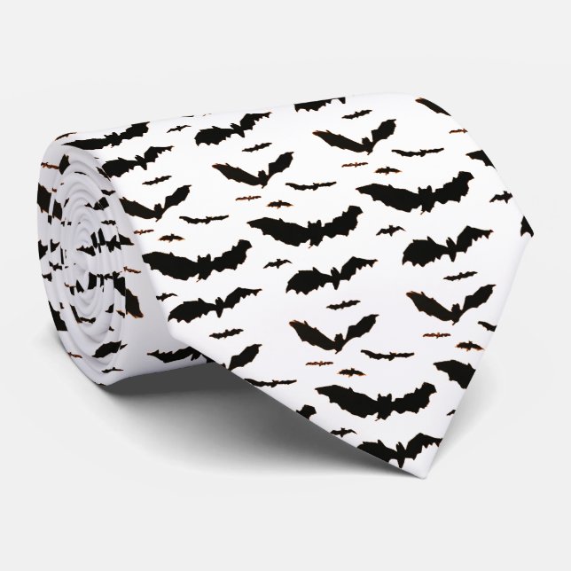 HALLOWEEN BAT tie (Rolled)