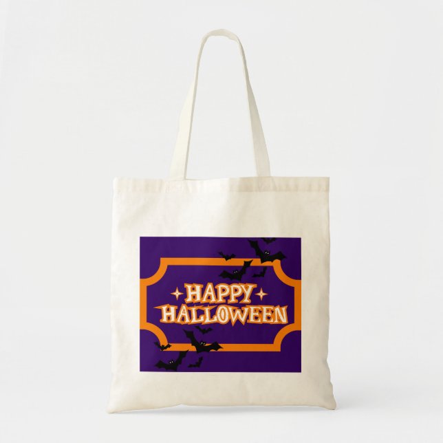 Halloween Bat tote bag  (Front)