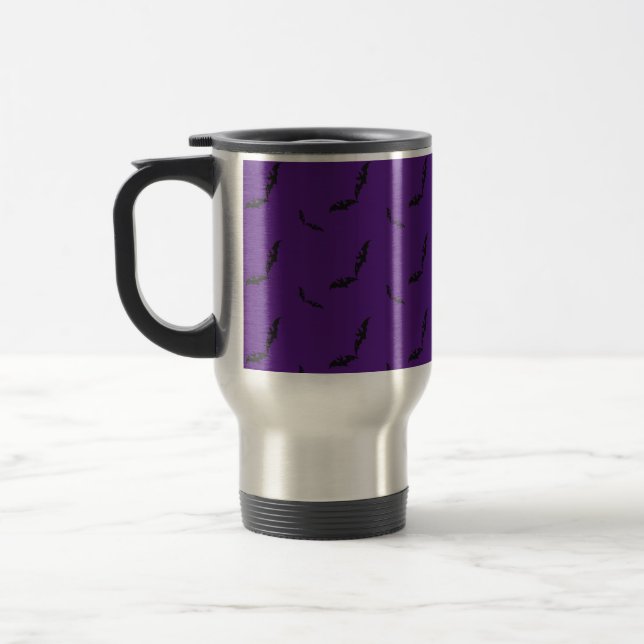 Halloween/bat  travel mug (Left)
