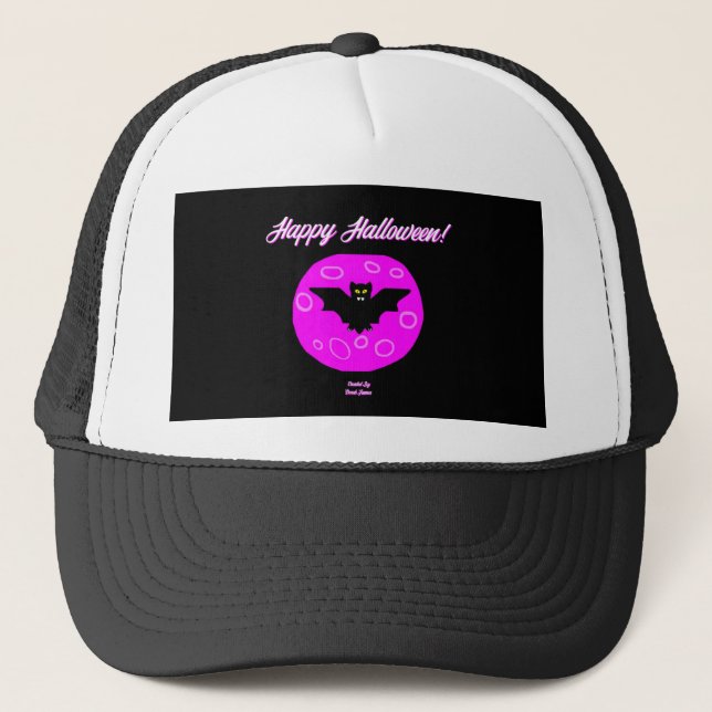 Halloween Bat Trucker Hat (Front)