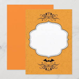 Halloween Bat Wedding Invitation