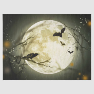 Halloween Bats and Birds Moon Tissue Paper