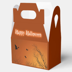 Halloween Bats and Trees Favour Box