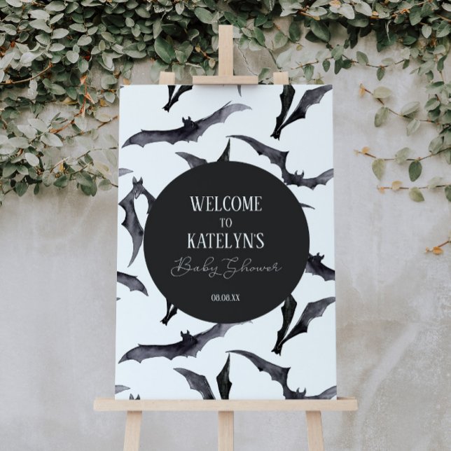 Halloween Bats Baby Shower Welcome Sign (Creator Uploaded)