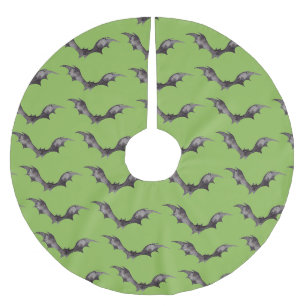 Halloween Bats Brushed Polyester Tree Skirt