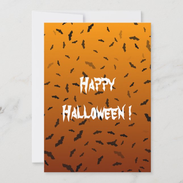 Halloween Bats Flat Card (Front)