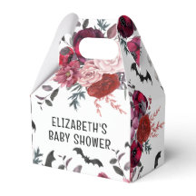 Halloween Bats Flowers Baby Shower