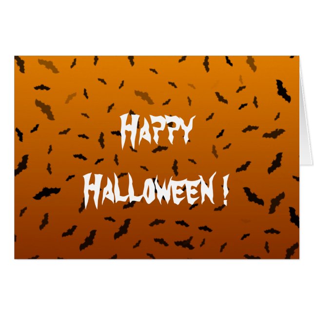 Halloween - Bats Greeting Card (Front Horizontal)