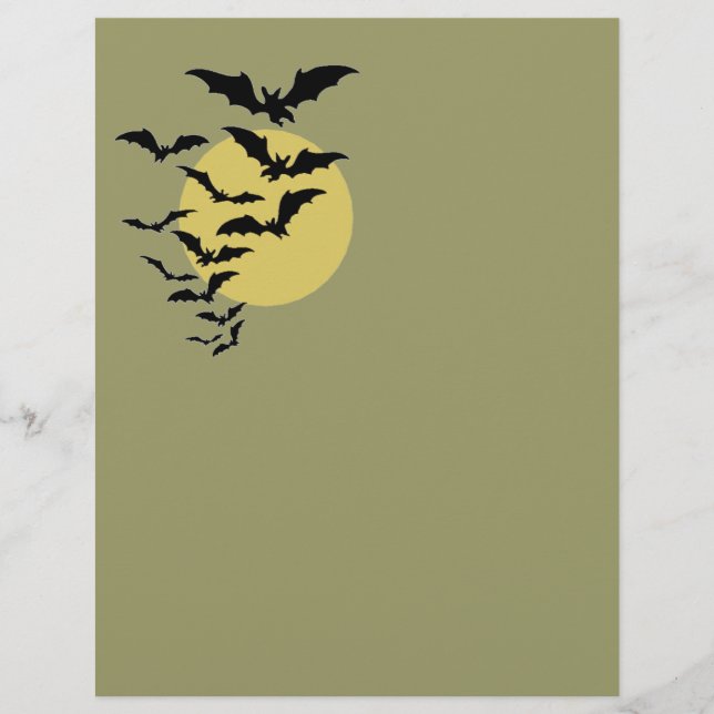 Halloween Bats Letterhead (Front)