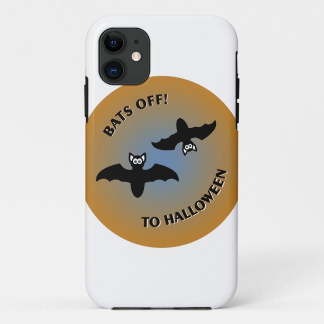 Halloween Bats Orange Blue Case-Mate iPhone Case (Back)