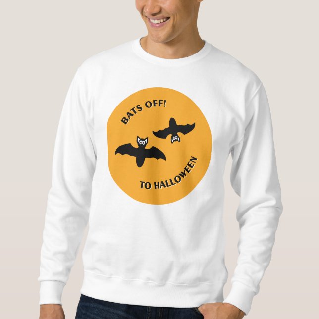 Halloween Bats Orange Sweatshirt (Front)